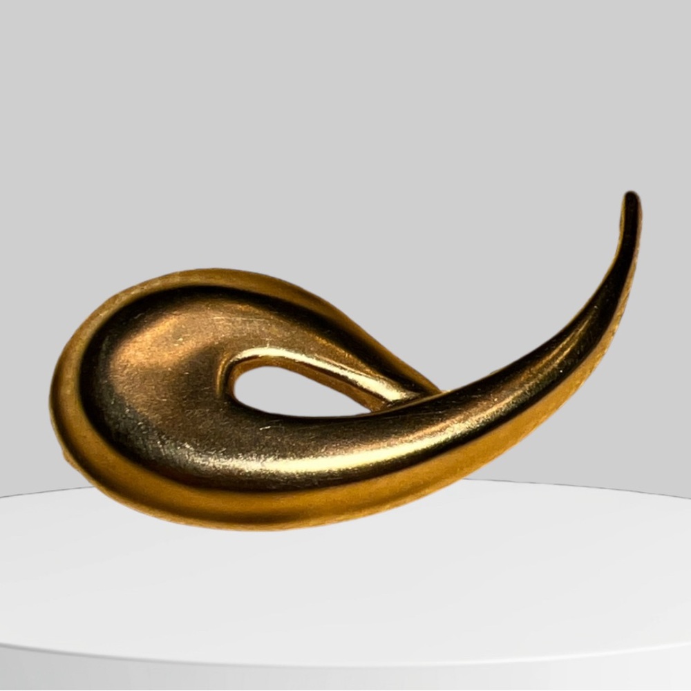 ROBERT LEE MORRIS GOLD BODY PIN FOR DONNA KARAN Vtg 1985